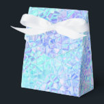 Caixinha De Lembrancinhas iridescência gélida :<br><div class="desc">Pinceladas de aquarela fragmentadas em peças cristalinas geométricas para um visual glacial contínuo em gradientes pastéis de azul claro e roxo.</div>