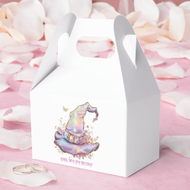 Caixinha De Lembrancinhas Iridescent Witch Hat Birthday  (Casamento)