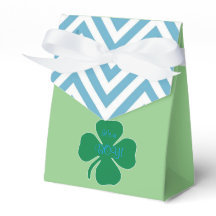 Irish themed chá de fraldas Favor Box