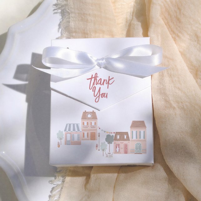 Caixinha De Lembrancinhas It Takes A Village Baby Shower Thank You (Criador carregado)