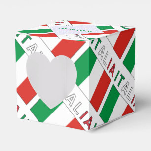 Caixinha De Lembrancinhas Itália e Bandeira Italiana Azulejada Verde Persona