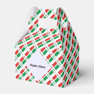 Caixinha De Lembrancinhas Itália e Sinalizador Italiano com Seu Nome