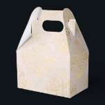 Caixinha De Lembrancinhas Ivory e Dourado Grunge - Damasco Distinto<br><div class="desc">Caixote de favor de marfim e dourado em vintage angustiado.</div>