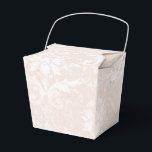 Caixinha De Lembrancinhas Ivory e White Grunge - Damasco em Distância<br><div class="desc">Caixa de favorecimento de marfim e vintage branco angustiado.</div>