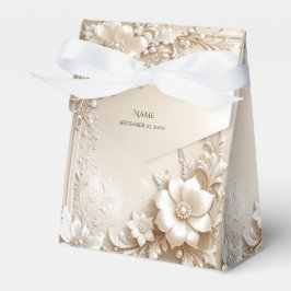 Caixinha De Lembrancinhas Ivory Flowers Favor Box