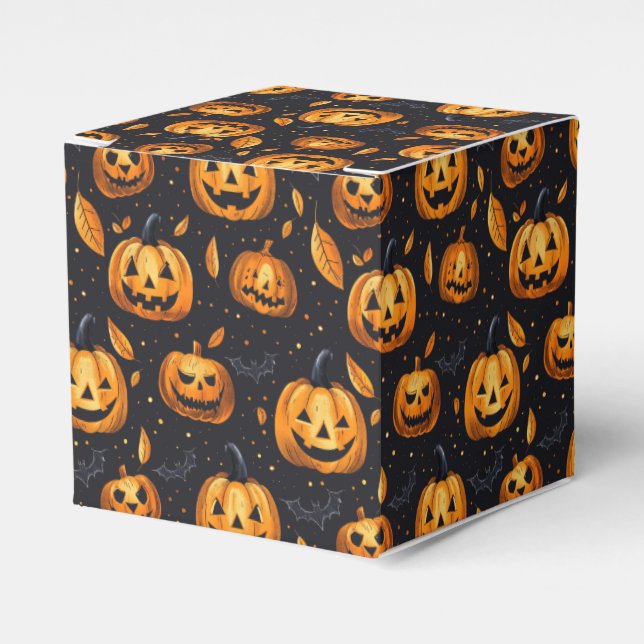 Caixinha De Lembrancinhas Jack-O-Lanterns Halloween (Frente)