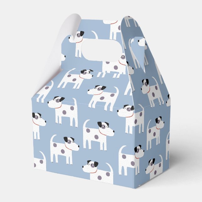 Caixinha De Lembrancinhas Jack Russell Parson Terrier Dog Patterno (Frente)