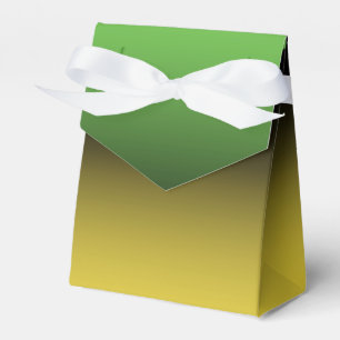 Caixinha De Lembrancinhas Jamaica Colors Gradient Ombre Verde & Dourado