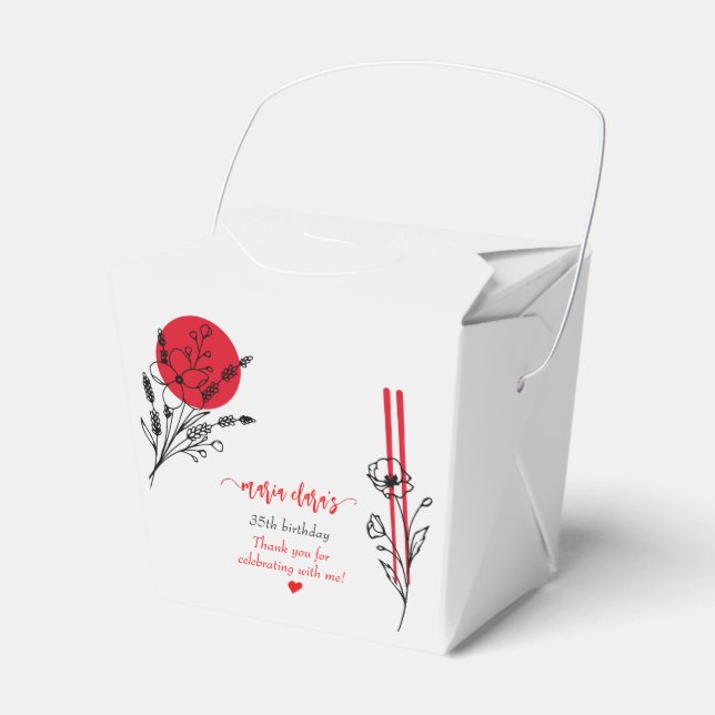 Caixinha De Lembrancinhas Janto de aniversário do Chef do CHURRASCO Japonês  (Frente)