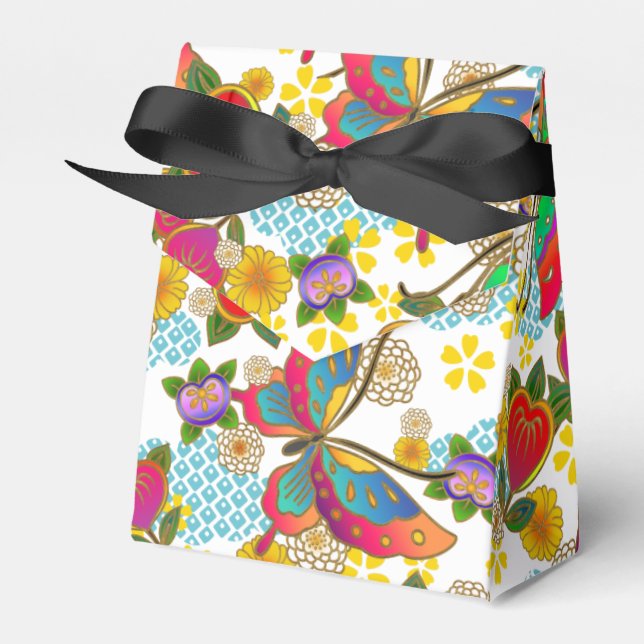 Caixinha De Lembrancinhas Japanese kimono pattern favor box (Frente)