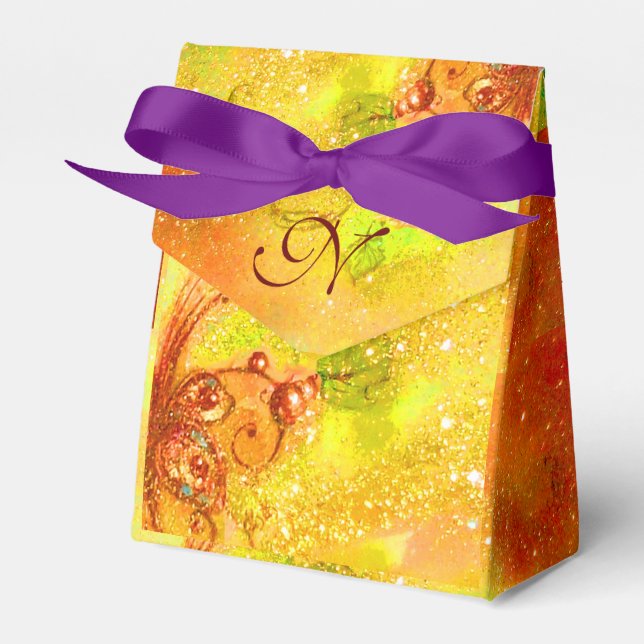 CAIXINHA DE LEMBRANCINHAS JARDIM DA PLANTA MÁGICA DE MANTEIGA DE SOMBRA PERD (Frente)