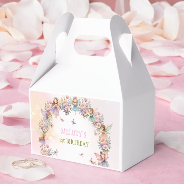 Caixinha De Lembrancinhas Jardim de fadas de trigo (Casamento)