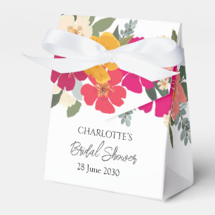 Caixinha De Lembrancinhas Jardim de Verão Colorido Brilho Floral Noiva Chuve