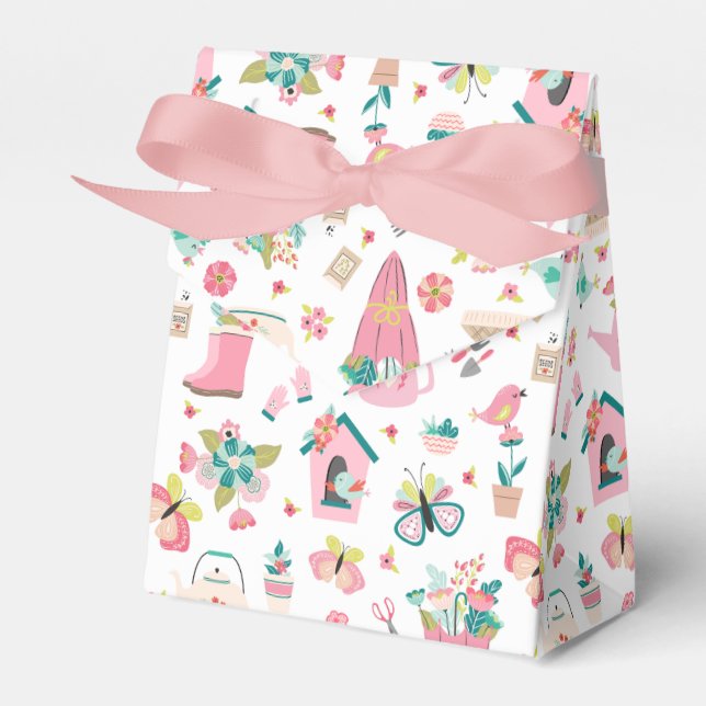 Caixinha De Lembrancinhas Jardim Springtime (Frente)