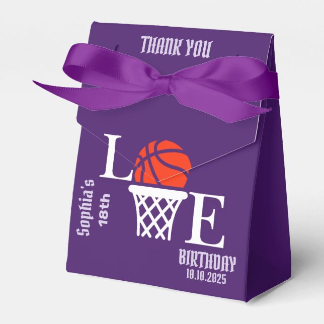 Caixinha De Lembrancinhas Jogadora de basquete, Equipe de basquete (Frente)