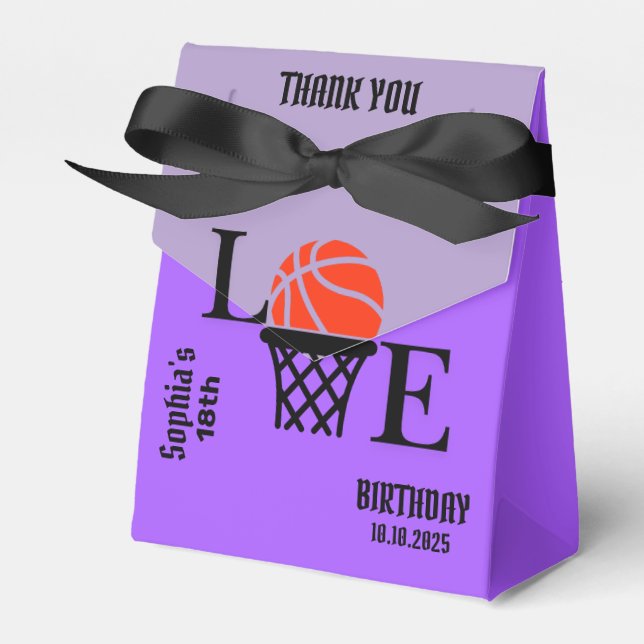 Caixinha De Lembrancinhas Jogadora de basquete, Equipe de basquete (Frente)