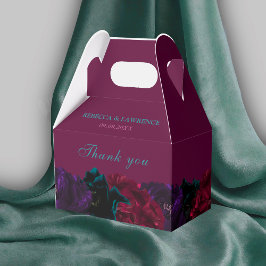 Caixinha De Lembrancinhas Joia Chic Toners Flores Burgundy Casamento