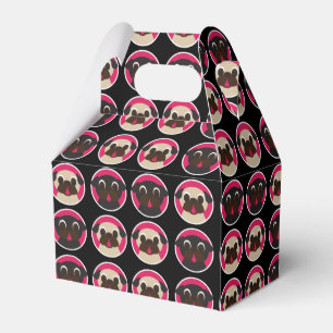 Caixinha De Lembrancinhas Jovem corça e Pugs pretos no partido do teste