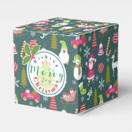 Caixinha De Lembrancinhas Joy Christmas Green