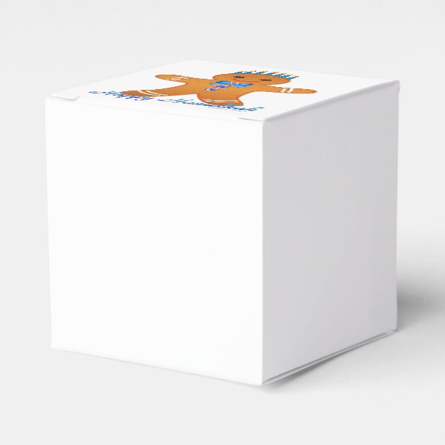 Caixinha De Lembrancinhas Judaica Hanukkah Gingerpão Man Menorah (Frente)