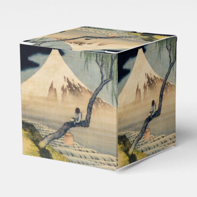 Caixinha De Lembrancinhas Katsushika Hokusai - Menino Vivendo o Monte Fuji (Frente)
