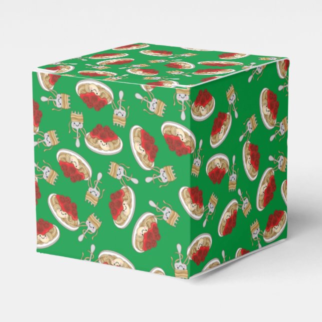 Caixinha De Lembrancinhas Kawaii, Aniversário de criança de Espaguete Bonito (Frente)