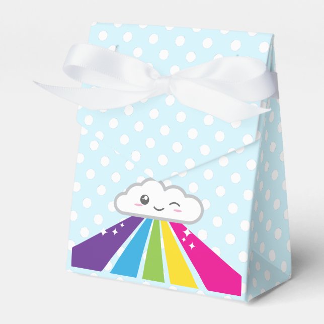 Caixinha De Lembrancinhas Kawaii Cloud e Rainbow Gift Box (Frente)