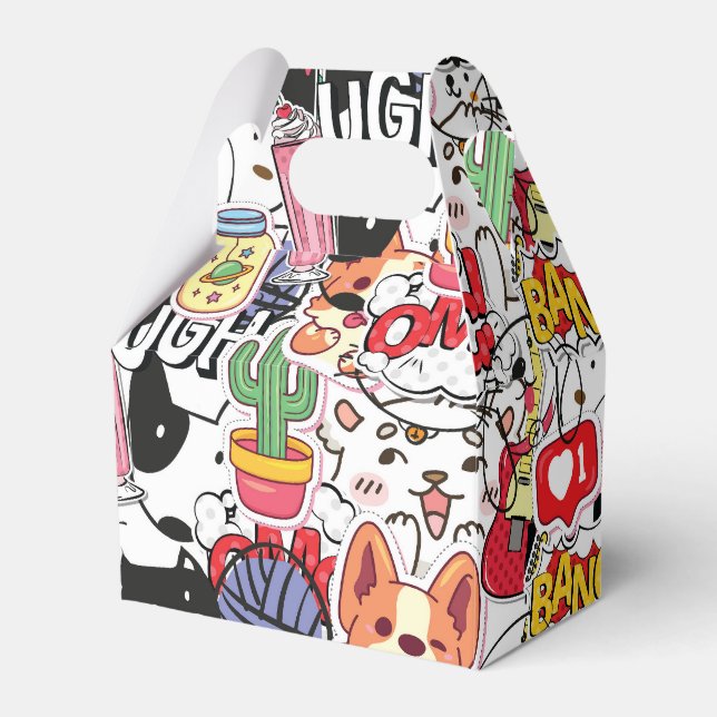 Caixinha De Lembrancinhas kawaii funny pet design - cute animal lover  (Frente)