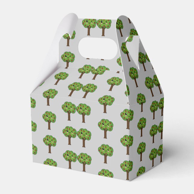 Caixinha De Lembrancinhas Kawaii Happy Winking Apple Tree (Frente)