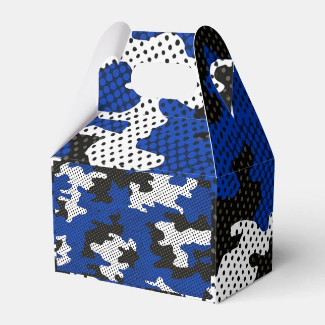 Caixinha De Lembrancinhas Kentucky Blue White Classic Camo Pattern (Verso)