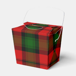 Caixinha De Lembrancinhas Kerr tartan green xadrez vermelha