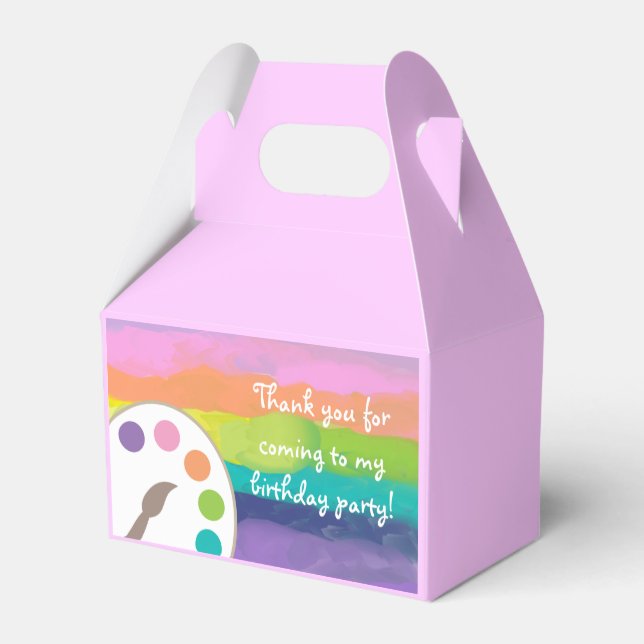 Caixinha De Lembrancinhas Kids Art Party Favor Boxes (Verso)