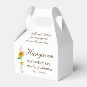 Caixinha De Lembrancinhas Kit de Ressaca de Casamento Floral Amarelo Boho Gi