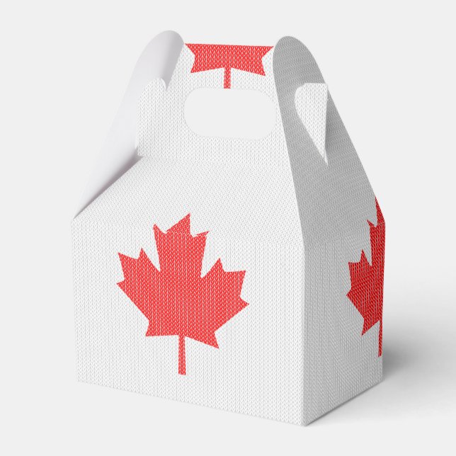 Caixinha De Lembrancinhas Knit Style Maple Leaf Knitting Motif (Verso)
