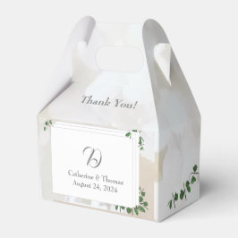 Caixinha De Lembrancinhas Lace branco e Rosa deixa monograma