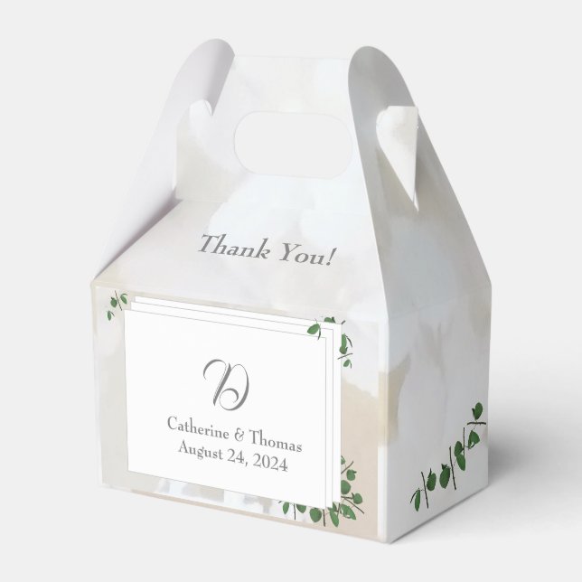 Caixinha De Lembrancinhas Lace branco e Rosa deixa monograma (Frente)