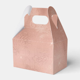Caixinha De Lembrancinhas Lace Dourado rosa