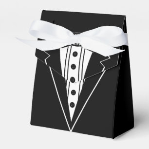 Caixinha De Lembrancinhas Laço preto e branco com Tux