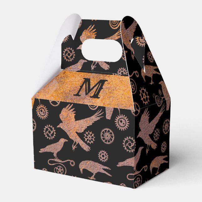 Caixinha De Lembrancinhas Lágrimas e crostas, com manchas e monograma (Frente)