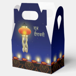 Caixinha De Lembrancinhas Lâmpada Luminosa Diwali - Favor Box Gable