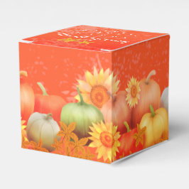 Caixinha De Lembrancinhas Laranja de Ação de Graças de Outono