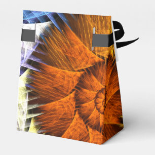 Caixinha De Lembrancinhas Laranja Floral Amarelo Azul Abstrato Art