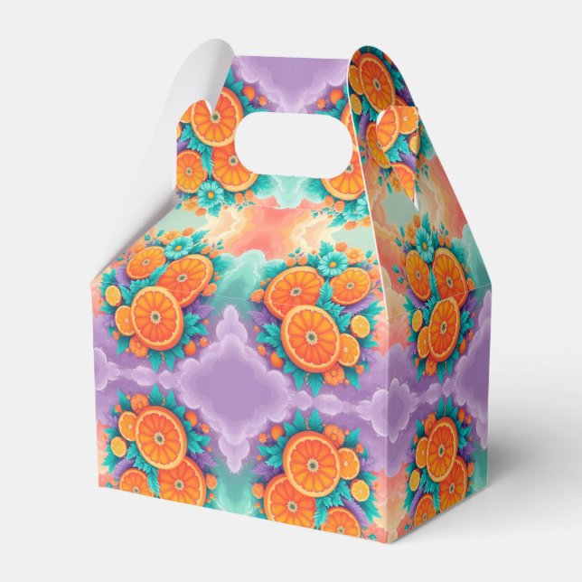 Caixinha De Lembrancinhas Laranjas coloridas (Frente)
