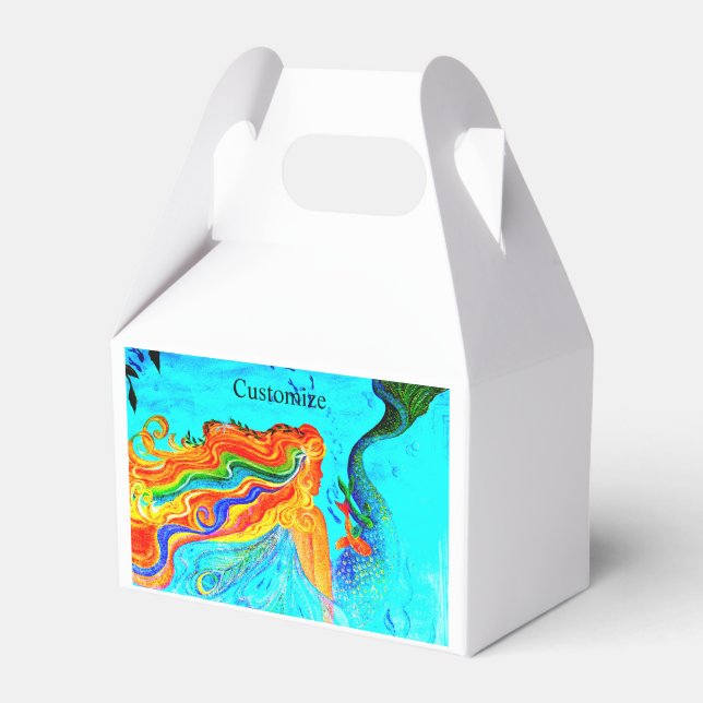 Caixinha De Lembrancinhas lata de caramelo com sereia (Frente)