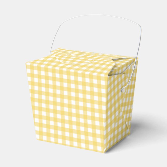 Caixinha De Lembrancinhas Lauren Yellow Gingham (Frente)