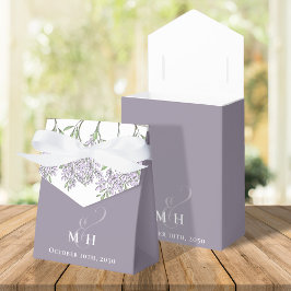 Caixinha De Lembrancinhas Lavanda Botânica das Flores de Água de Casamento