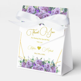 Caixinha De Lembrancinhas Lavanda Elegante Personalizada de Flor Selvagem