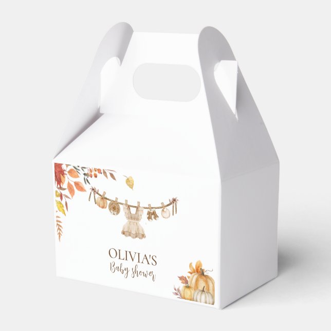 Caixinha De Lembrancinhas Lavanderia Aquarela Queda Chá de fraldas Boho Gree (Frente)