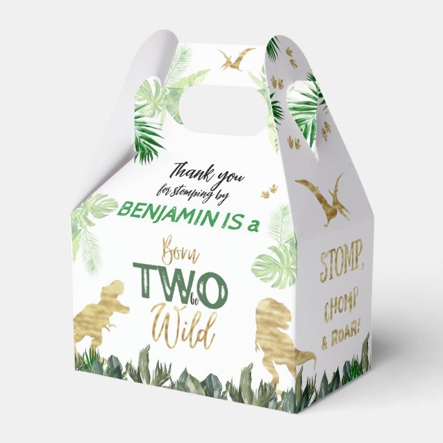 Caixinha De Lembrancinhas Legal Festa de aniversário dos Dinossauros Jurássi (Frente)