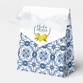 Caixinha De Lembrancinhas Lemon Positano Azulejo Azul Italiano